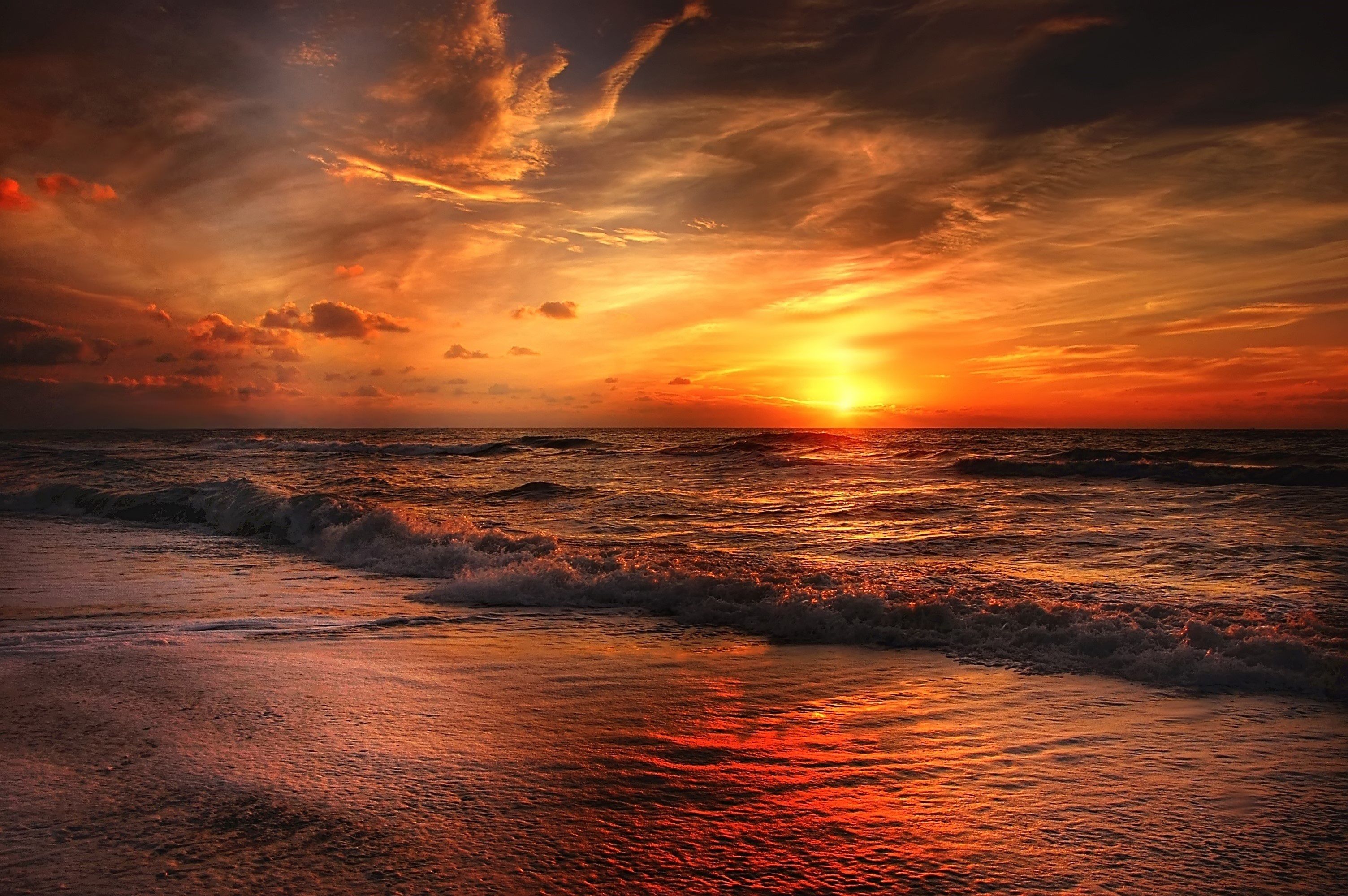 Sunset Beach, HD Nature, fondos de pantalla 4k, imágenes, fondos, fotos