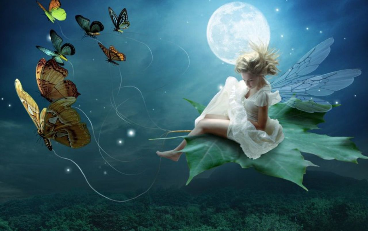 Moon Light Fairy fondos de pantalla | Hada de luz de luna fotos gratis