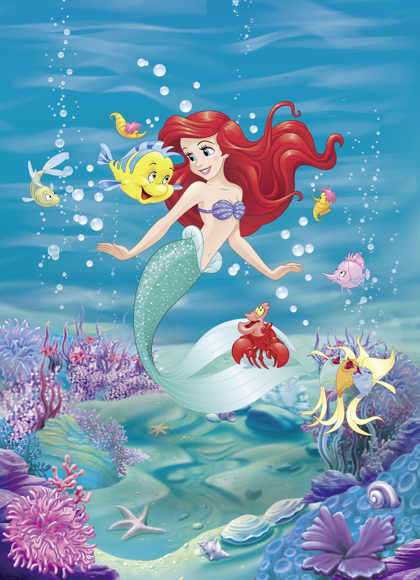 Papel pintado de papel Ariel Disney Mermaid | Homewallmurals