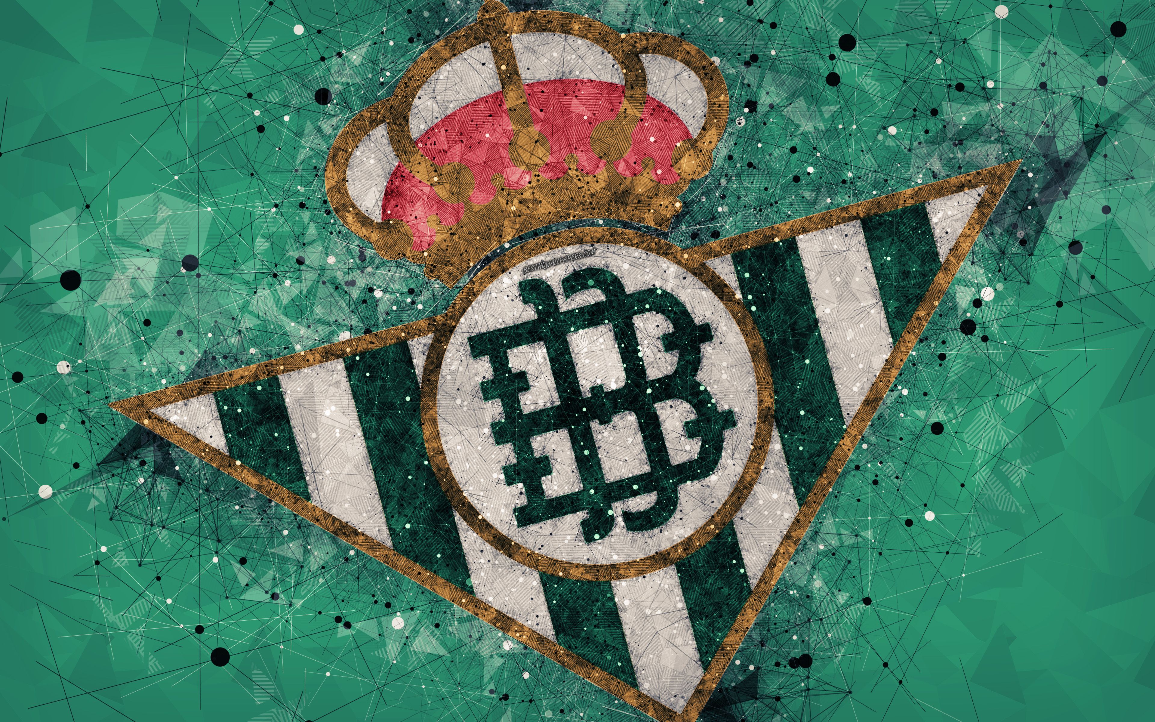Descargar fondos de pantalla Real Betis, 4k, logotipo creativo, fútbol español