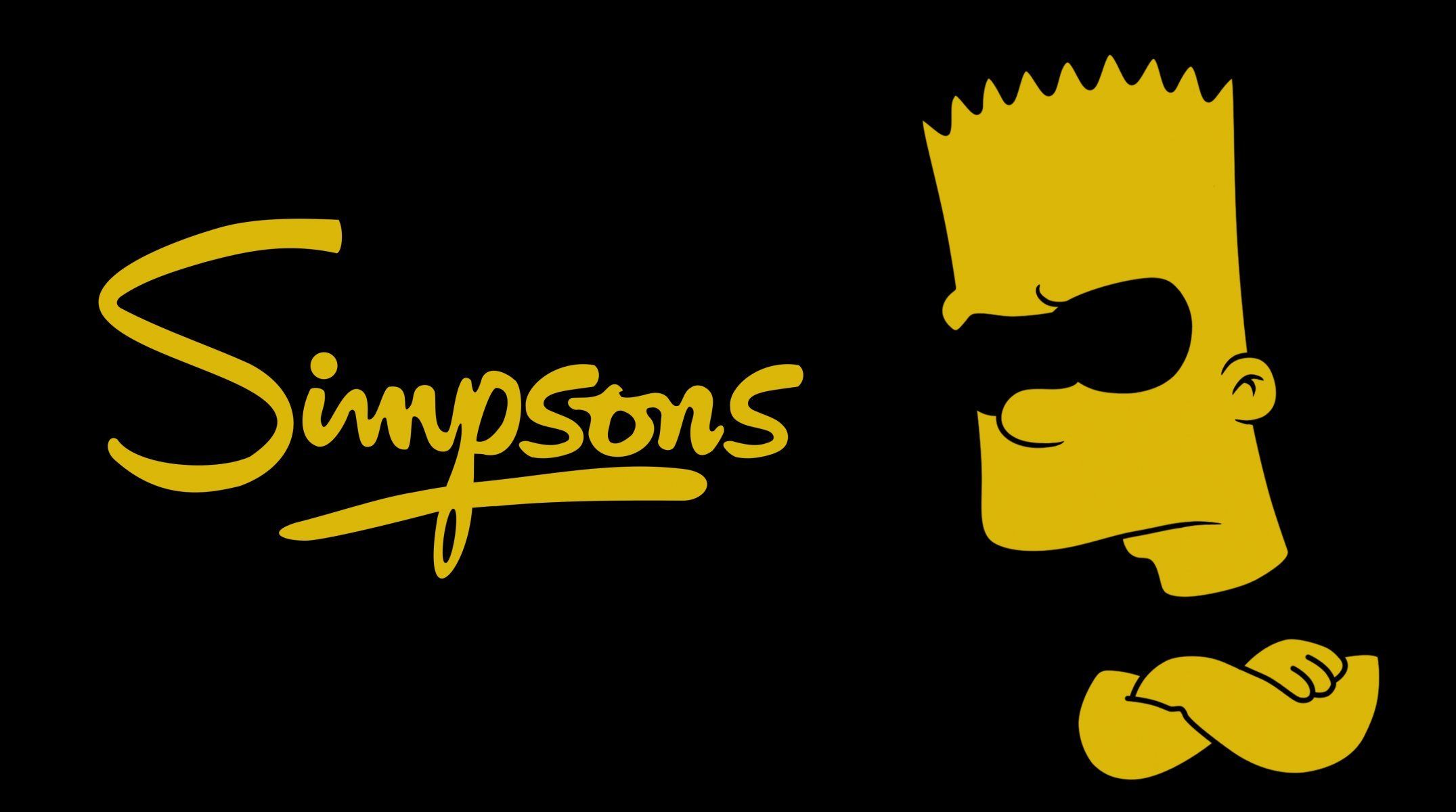 Los Simpson Los Simpson Bart Minimalismo Negro Amarillo - Los Simpson