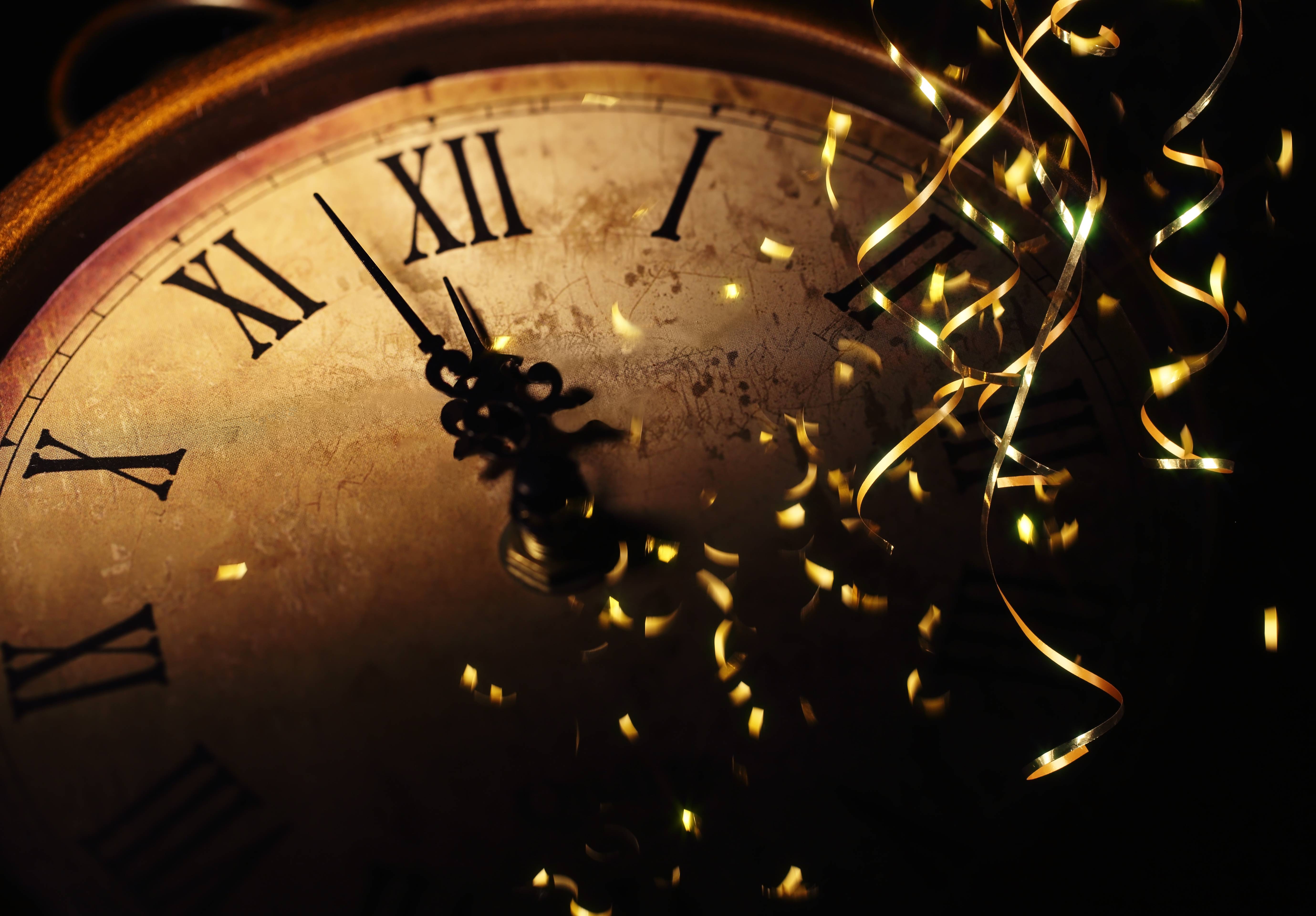 Año Nuevo Reloj Fondos de pantalla de alta calidad | Descargar gratis