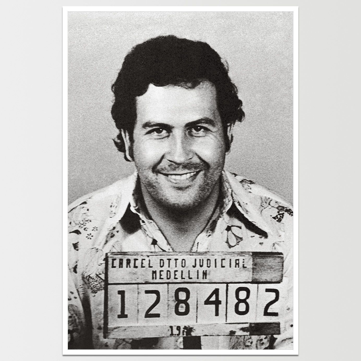 Pablo Escobar Mugshot Poster Print 12x18 