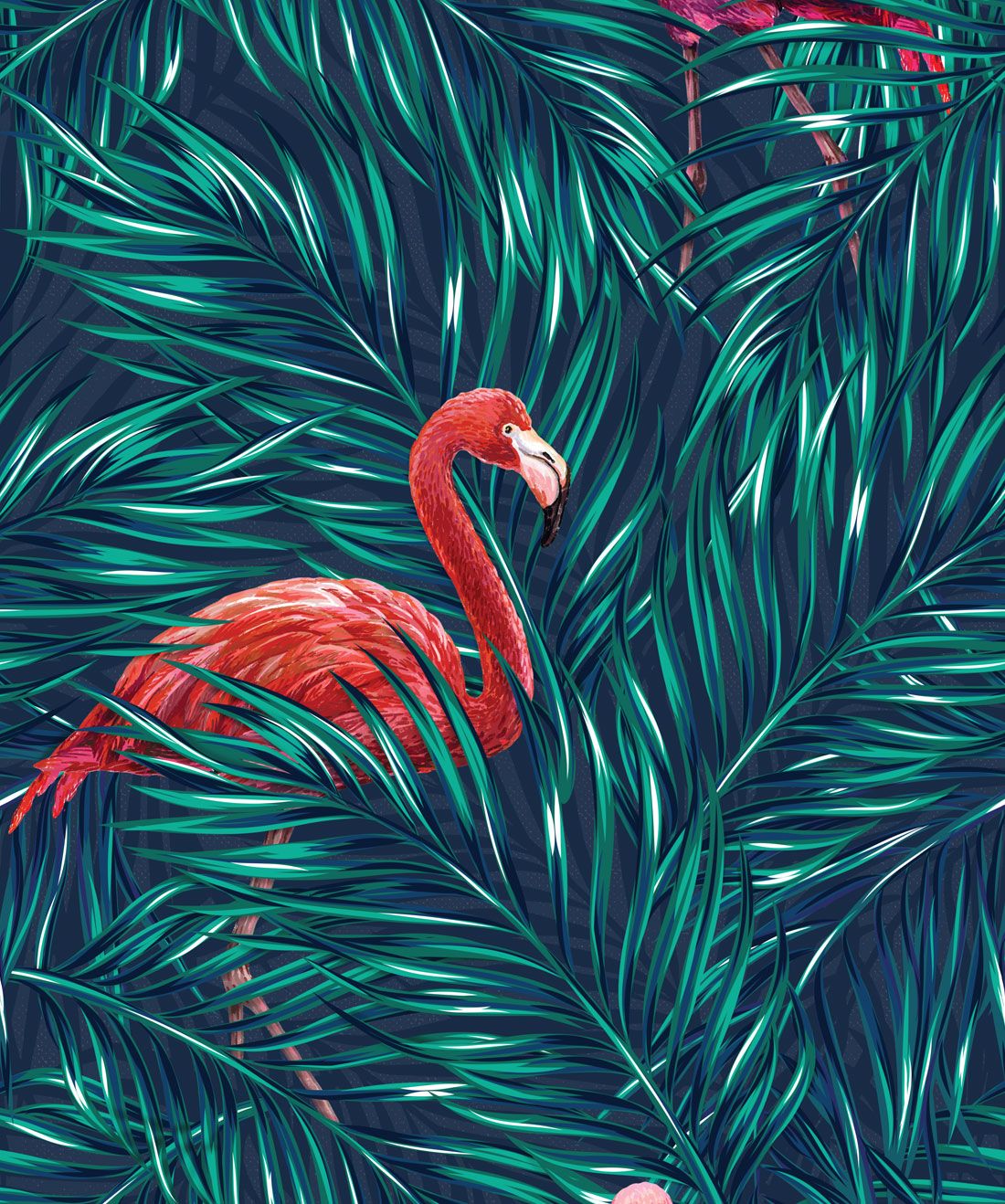 Flamencos tropicales • Mezcla intrépida de la selva de flamencos rosados • Milton y King