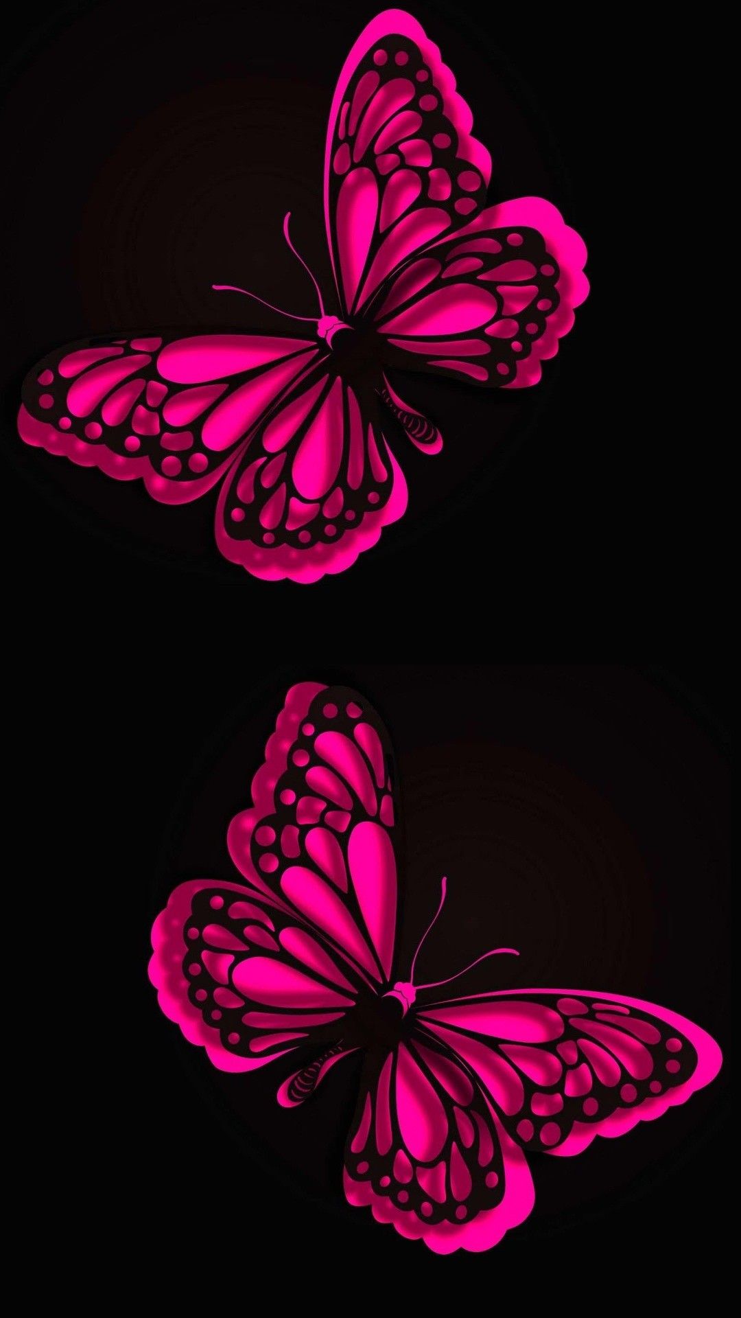 Fondos de pantalla para móvil Pink Butterfly | 2019 3D iPhone Fondos de pantalla