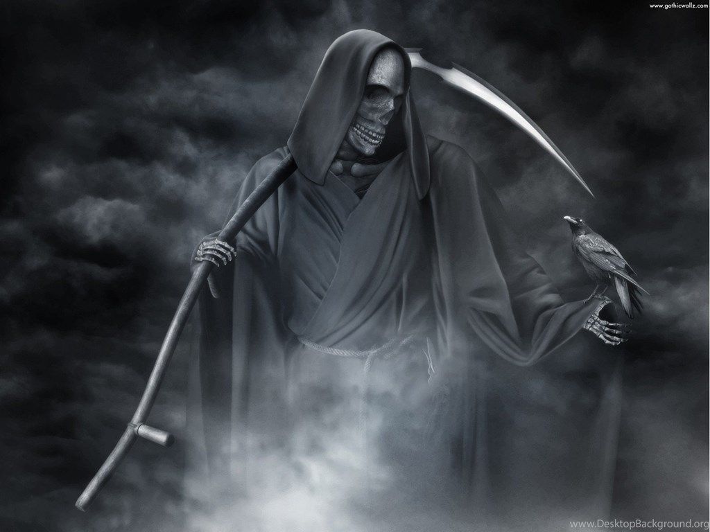 Grim Reaper With Crow Dark Gothic Wallpapers FREE Gothic Escritorio