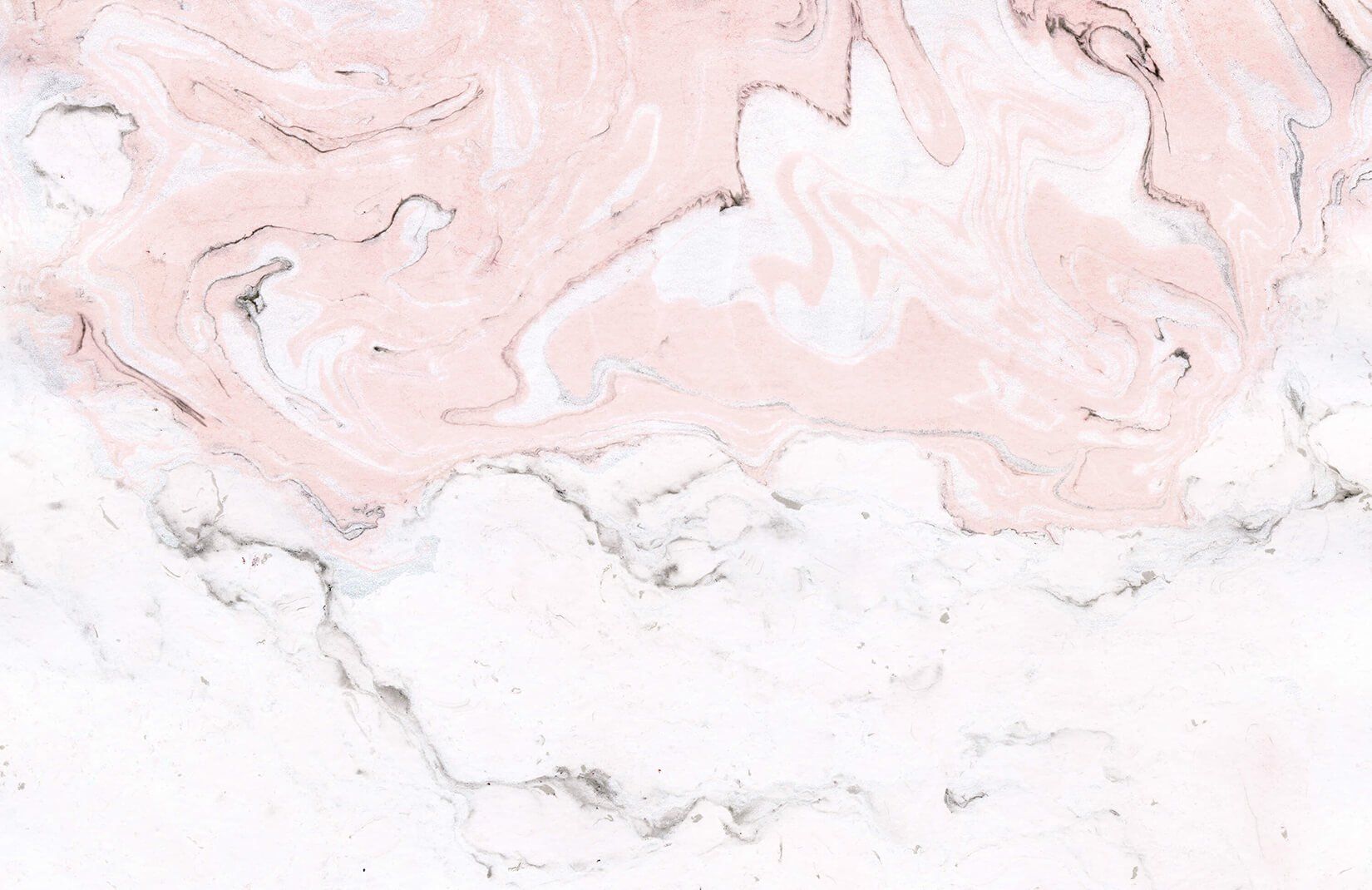 Papel pintado de mármol rosa y blanco | Murales