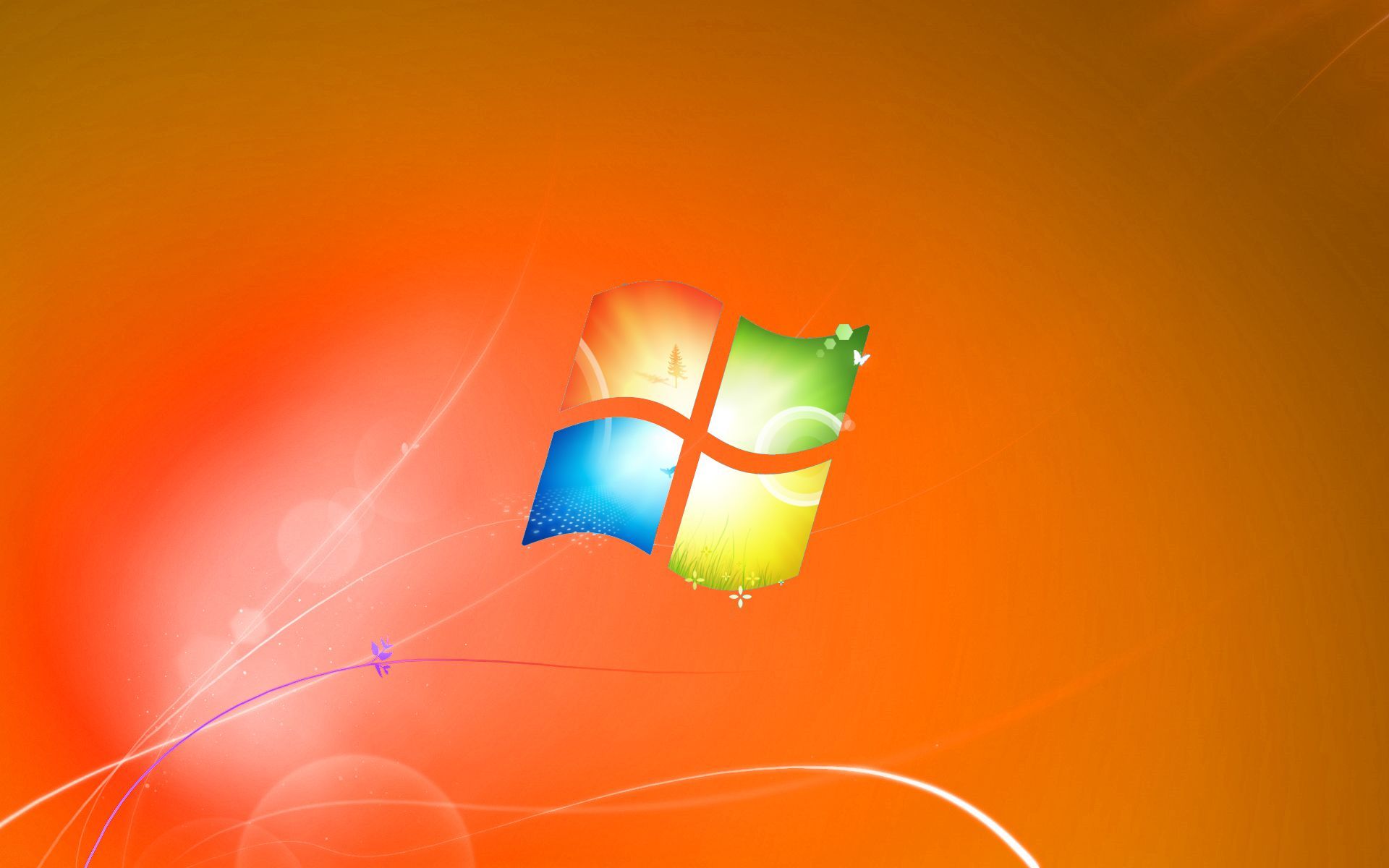 Windows 7 fondo de pantalla predeterminado versión naranja por dominichulme