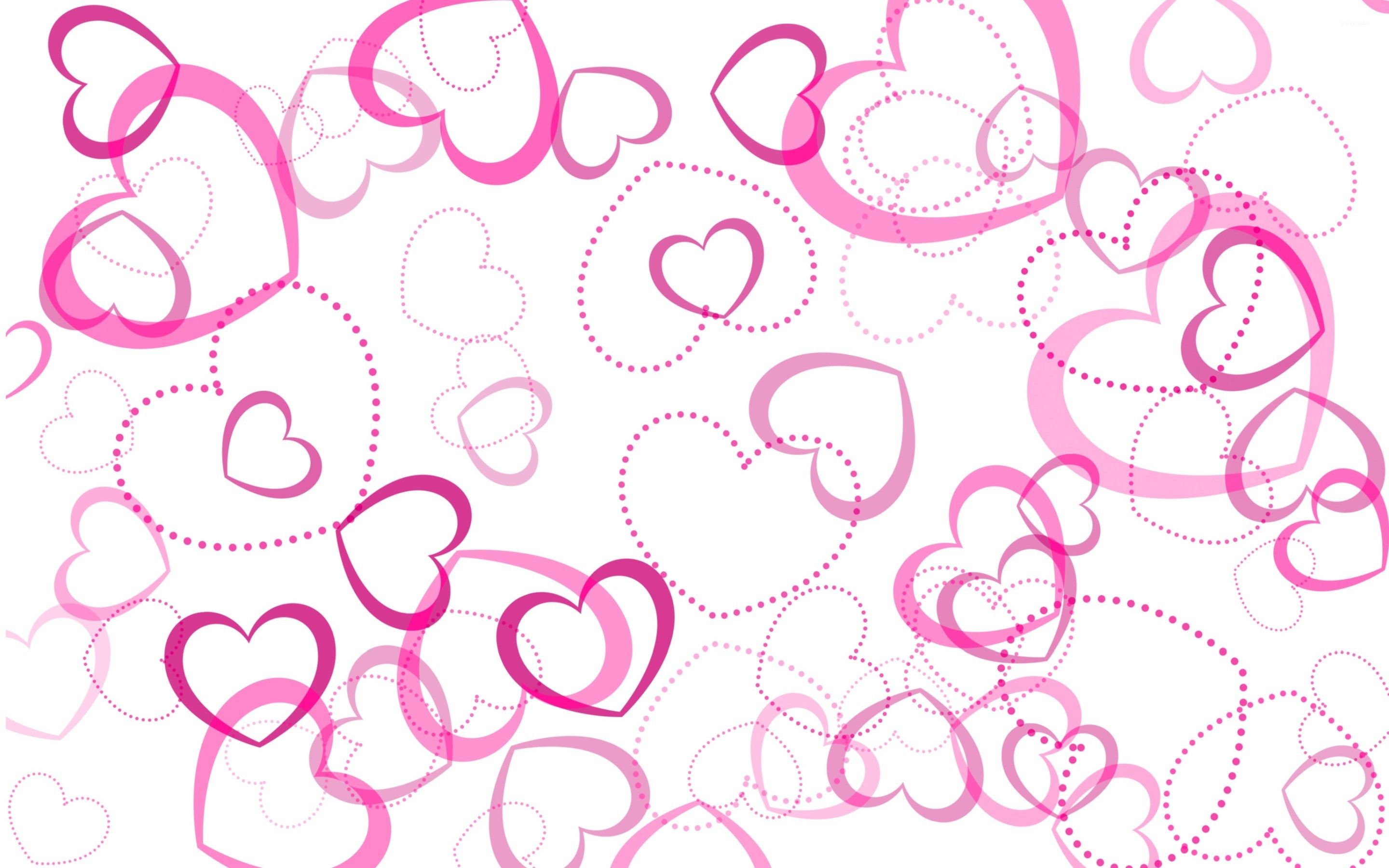 Fondo de pantalla de corazones rosas - Fondos de pantalla de vacaciones - # 26815