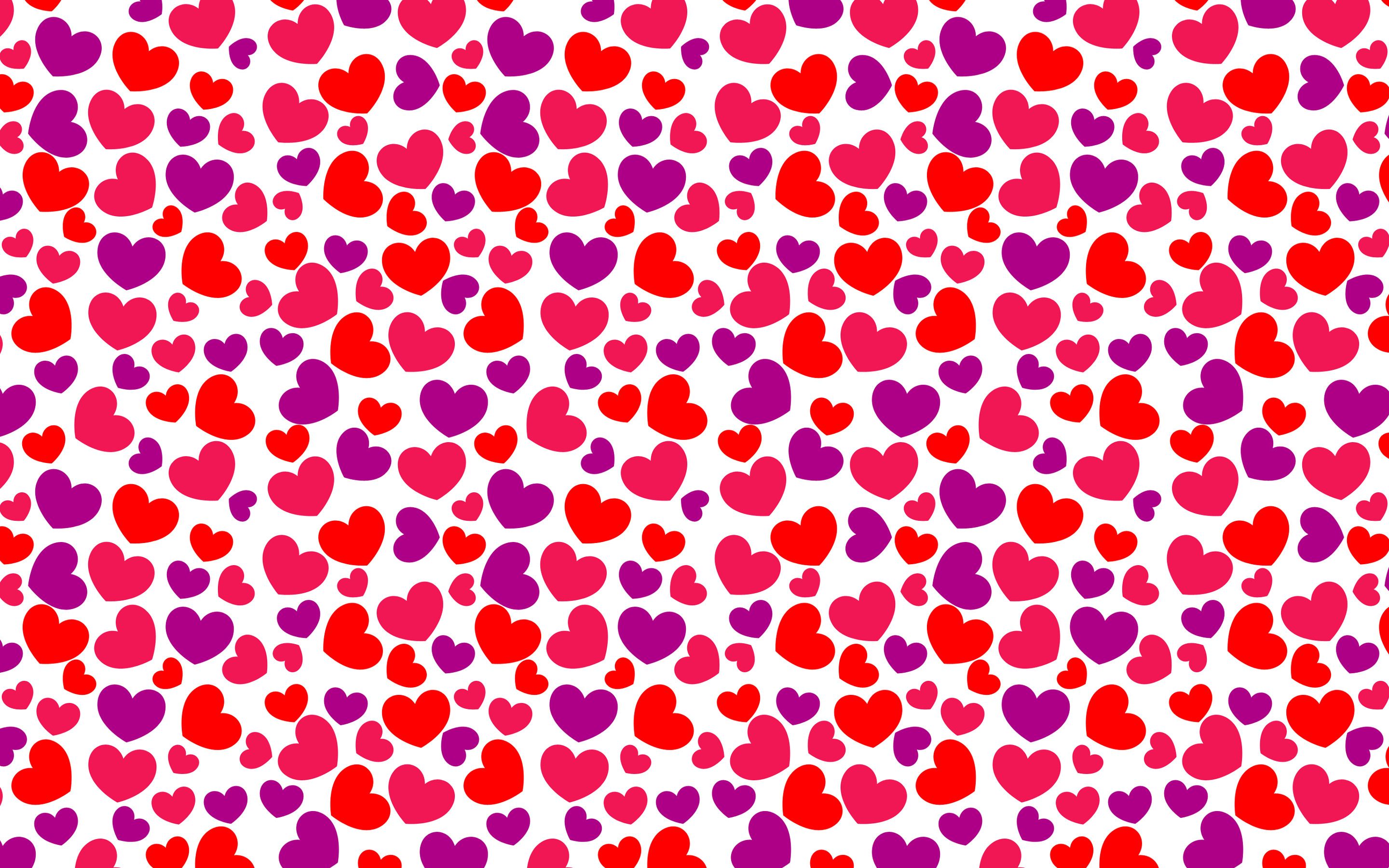 Fondos de corazones, descargar imagen de un estilo abstracto corazones hd