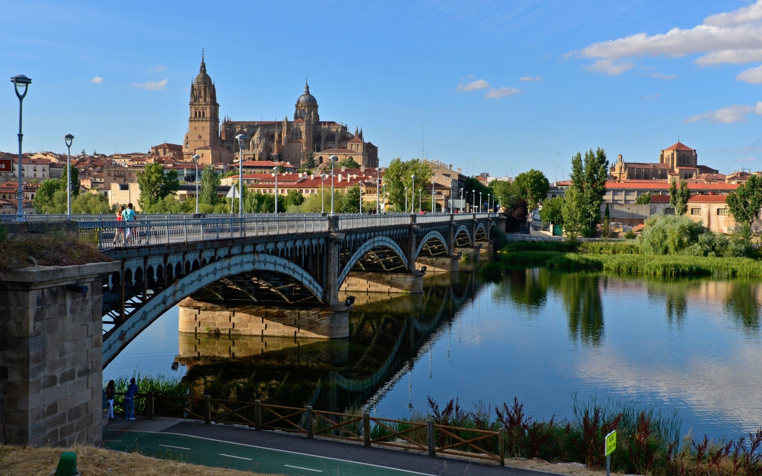 Descargar fondos de pantalla Salamanca, España, puente romano, río, Tormes